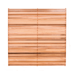Modern Cedar Slatted Fence Panel Square Edge