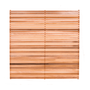 Modern Cedar Slatted Fence Panel Square Edge