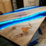 Epoxy Resin Table with Led Lamps