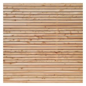 6ft Luxurious Larch Slatted Venetian Fence Panels Double-Sided