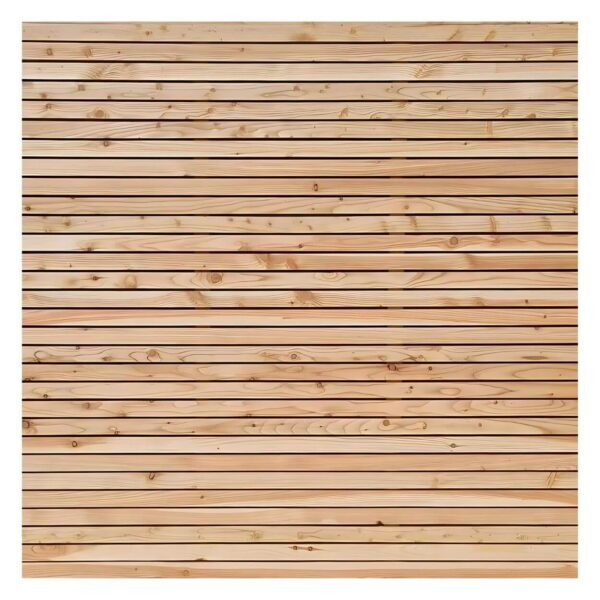6ft Larch Slatted Venetian Fence Panels Single Sided