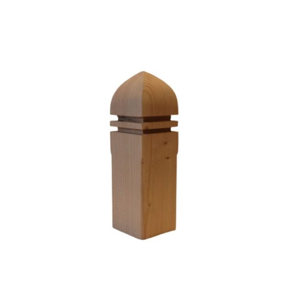 Antique Larch Fence Post Candle Top