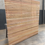 Modern Cedar Slatted Fence Panel Square Edge