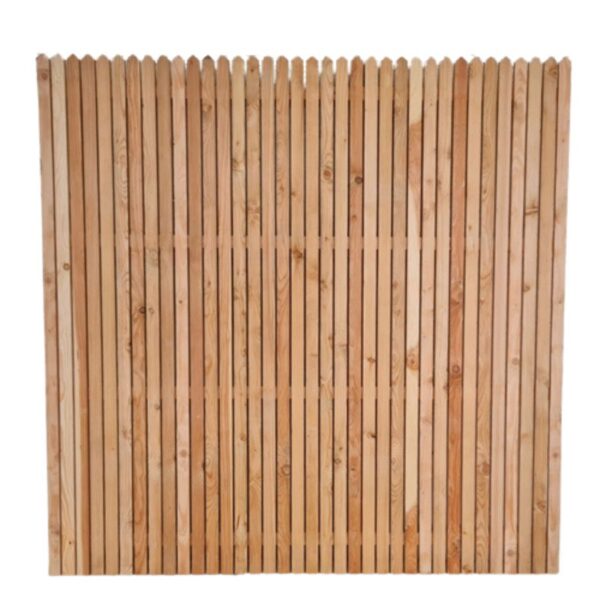 Vertical Larch Pointed Top Fence Panel