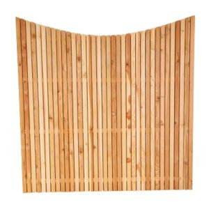 6ft Reverse Arched Vertical Larch Fence Panel Single Sided