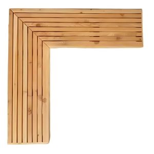 Corner Larch Floating Garden Bench/Seat Top