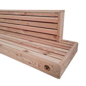 Larch Floating Garden Bench/Seat with Backrest Seat Top