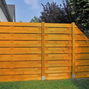 Horizontal Hit and Miss Fence Panel Double Sided Goch Pinia