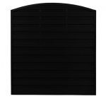 Horizontal Hit and Miss Fence Panel Grooved Slats Munchen Anthracite