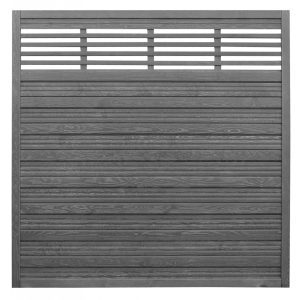 Horizontal Lucca panelling fence grey