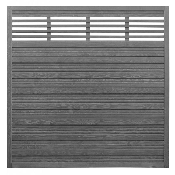 Horizontal Lucca panelling fence grey