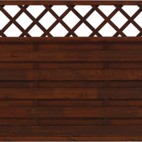 medium small Fence Panel Hamburg, Brown