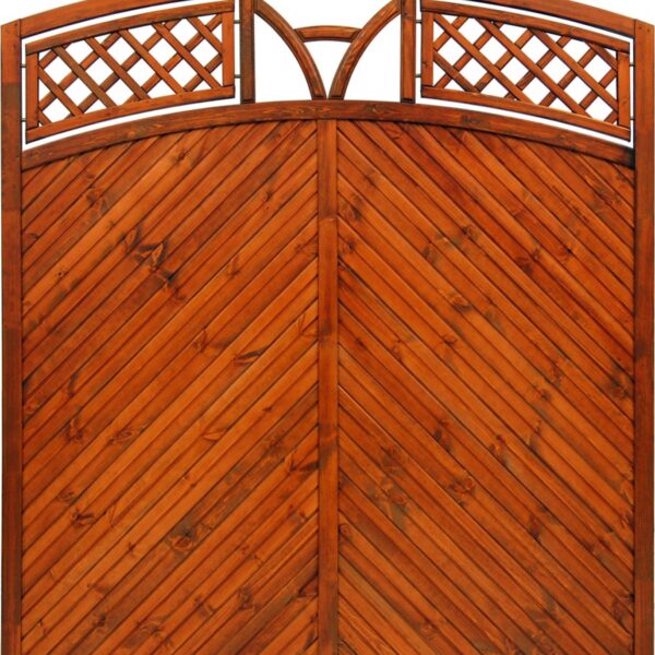 Toulon solid fence panels, Teak