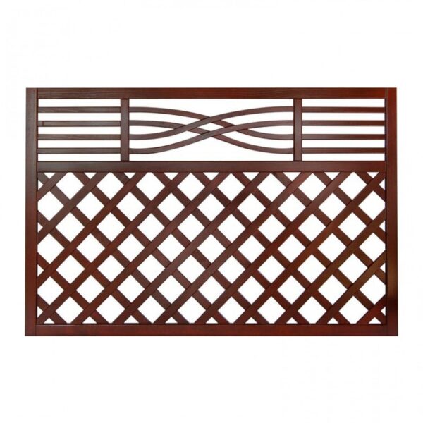 Diagonal Trellis Fence, Brown