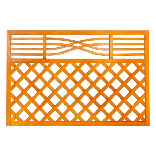 medium small Diagonal Trellis Fence Panel, Pine