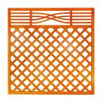 Diamond Trellis Fence Panel with Lattice Top Malaga Pine