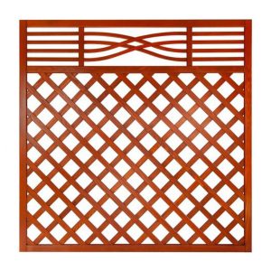 medium Diagonal Trellis Panel, Teak