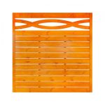 Venetian Slatted Fence Panel with Decorative Top Geneva Pine