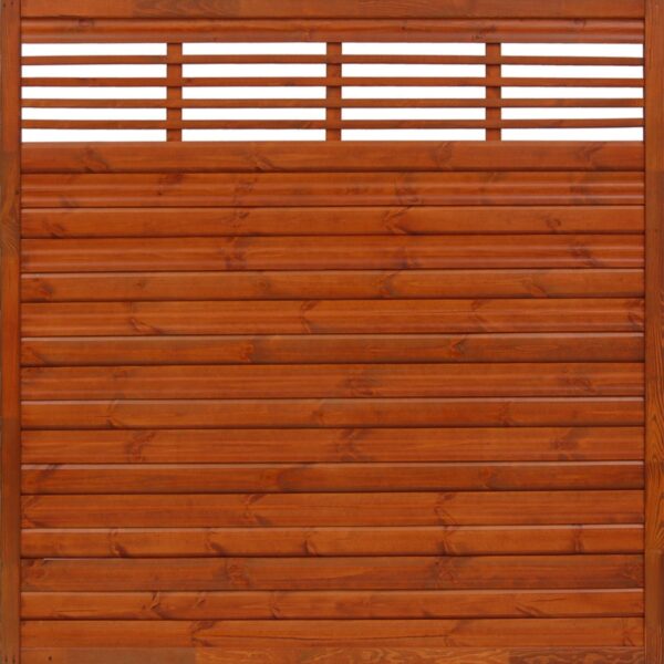 Horizontal Lucca paneling fence, teak