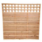 Larch Fence panel With Lattice Top