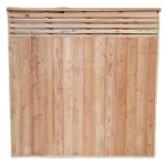 Closeboard Larch Fence Panel with topper/trellis solid frame 45x45