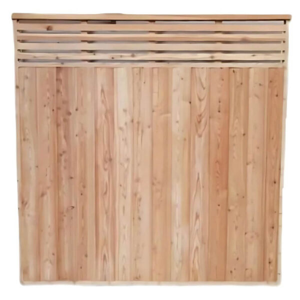 Closeboard Larch Fence Panel with topper/trellis solid frame 45x45