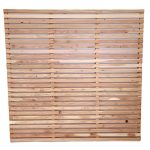 Larch Slatted Venetian Fence Panels Single Sided 20mm Gap