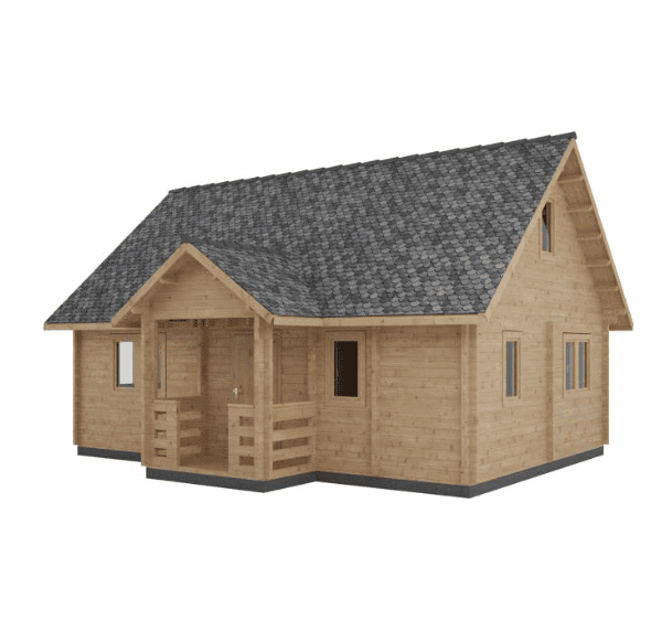 Wooden House ANIA 1 - 570×800 + Porch 247×120 cm