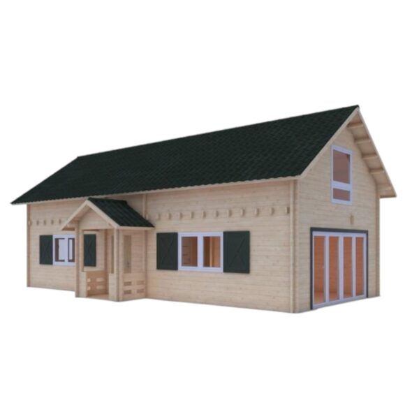 Wooden House ANIA 3 - 600x1300 + Porch 234x120 cm