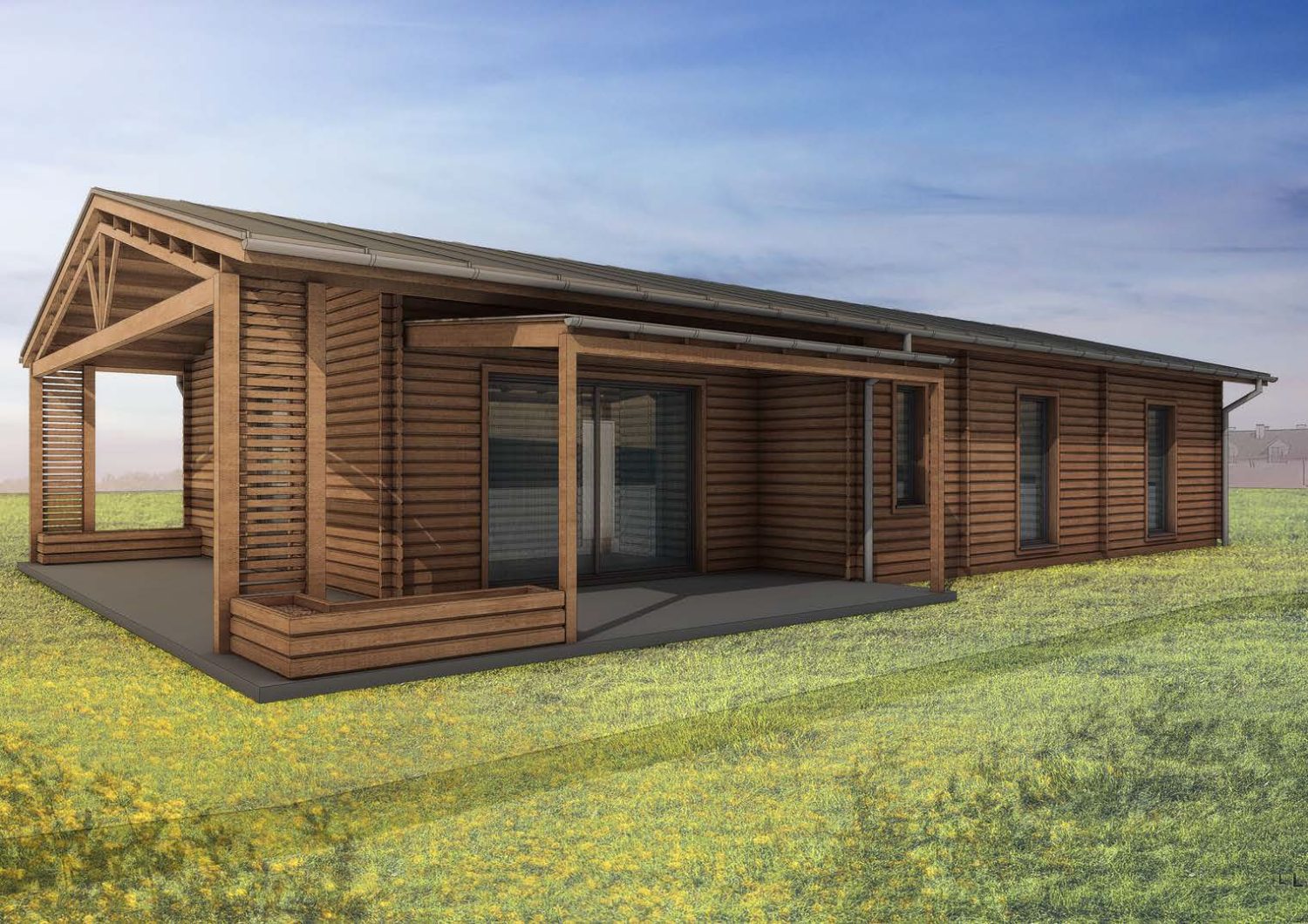 Wooden House KRETA - 900x1500 cm - Image 3