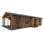Wooden House MALTA - 740x1100 cm 65.9 m2