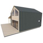 Wooden House STODOLA 2 - 1044.40x940 cm 83m2 + decking
