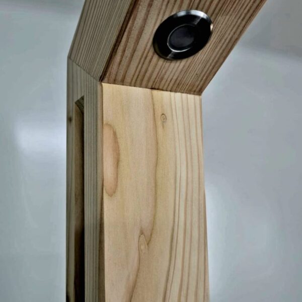 modern slotted LED post