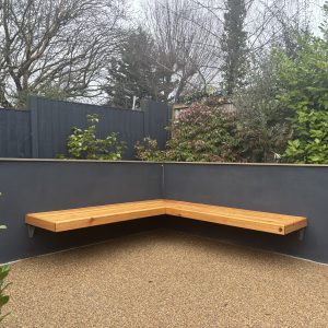 Corner Larch Floating Garden Bench/Seat Top