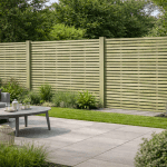 Contemporary Slat Fence – Pressure Treated Green 7mm or 20mm Gap