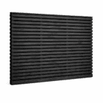 Contemporary Slatted Fence Panels – Colour Ebony Black Double-Sided Hit and Miss