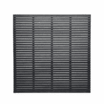Contemporary Slatted Fence Panels – Colour EBONY Black Single Sided