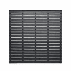 ebony black contemporary slated fence