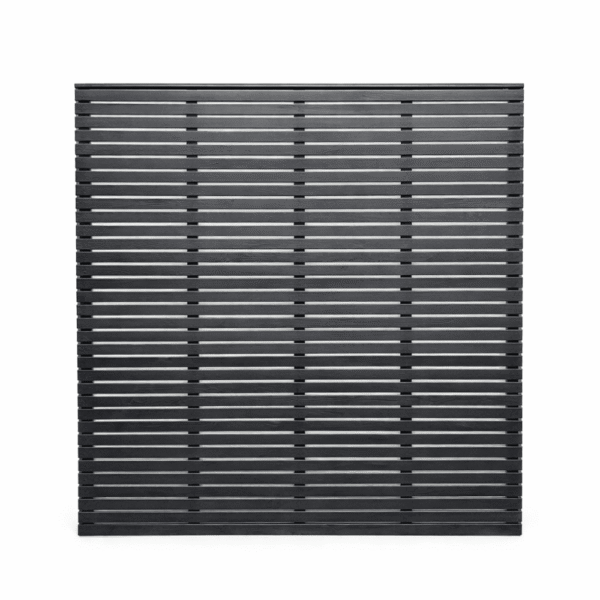 ebony black contemporary slated fence
