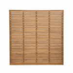Contemporary Slatted Fence Panels – Colour Country Oak Single Sided