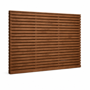 Contemporary Slatted Fence Panels – Colour Country Oak Double-Sided Hit and Miss 183cm wide (6ft)