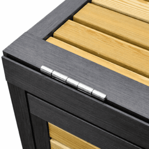 Heavy duty Scandinavian redwood bin storage UK