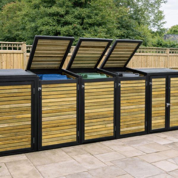 Scandinavian Redwood Wheelie Bin Store – Pressure Treated Timber Individual Sections