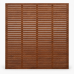 Contemporary Slatted Fence Panels – Colour Country Oak Single Sided 183cm wide (6ft)