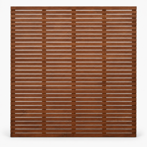 Contemporary Slatted Fence Panels – Colour Country Oak Single Sided 183cm wide (6ft)