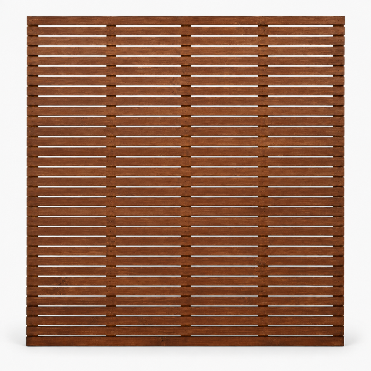 Contemporary Slatted Fence Panels – Colour Country Oak Single Sided 183cm wide (6ft)