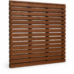 Contemporary Slatted Fence Panels – Colour Country Oak Double-Sided Hit and Miss 183cm wide (6ft)