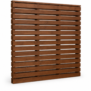 Contemporary Slatted Fence Panels – Colour Country Oak Double-Sided Hit and Miss 183cm wide (6ft)