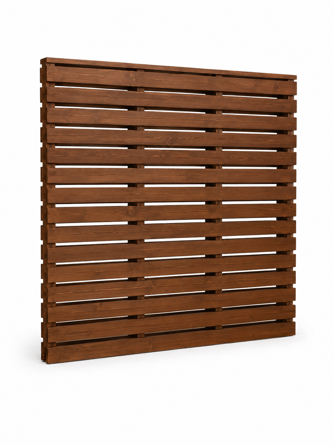 Contemporary Slatted Fence Panels – Colour Country Oak Double-Sided Hit and Miss 183cm wide (6ft)