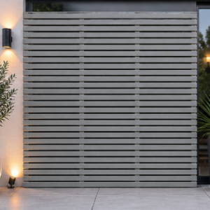 Silver Fir Contemporary Slatted Fence Panel